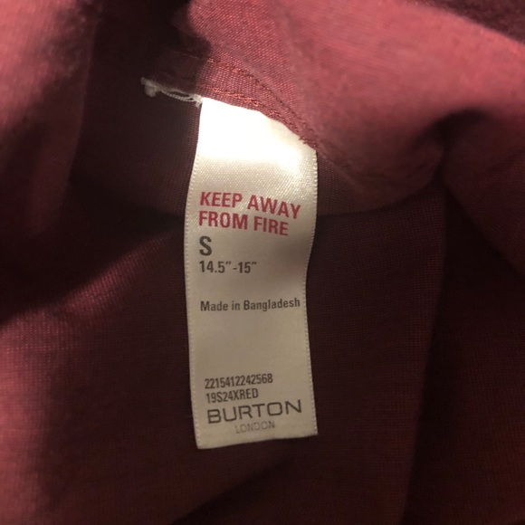 Burton London burgundy button up shirt - Picture 8 of 9